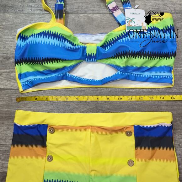 B2Prity High Waist Boy Short Bikini Swimsuit Size XL - Picture 5 of 7